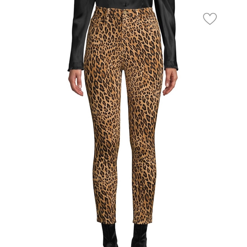 Frame leopard Ali high rise cigarette skinny